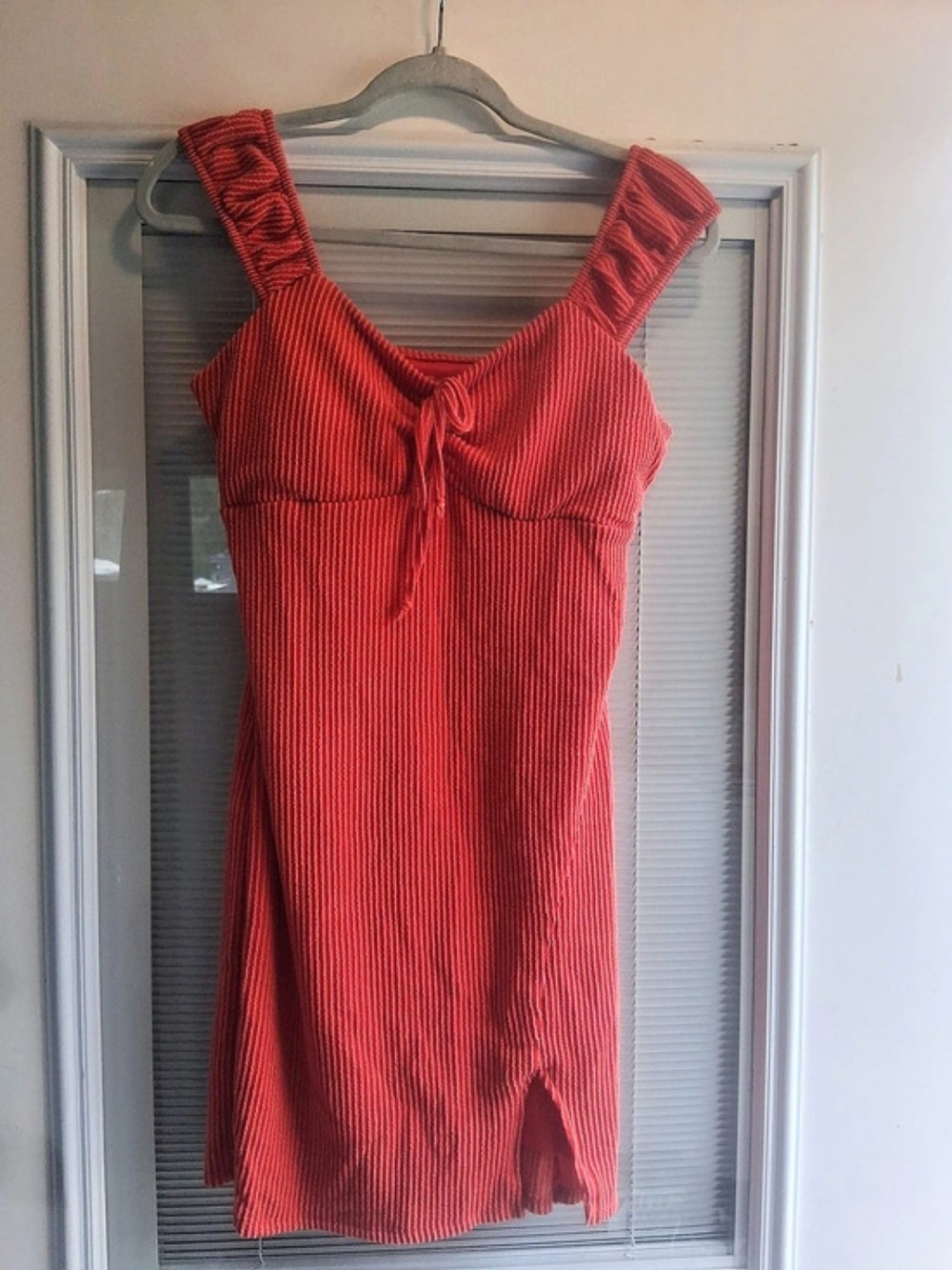 No Boundaries Ribbed Mini Dress Red Size Medium